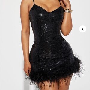 Elegant Black Sequin Dress